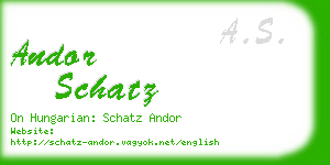 andor schatz business card